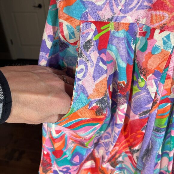 Eber San Francisco Vintage 80s Women Romper Bright Multicolor Punky Brewster Kid - Picture 3 of 12